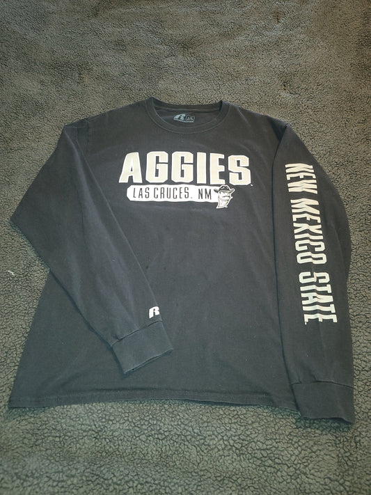 Blk aggies long sleeve size L